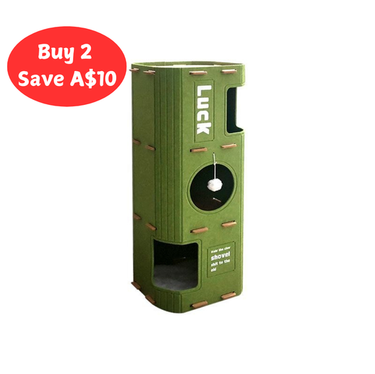 Felt Cat Tower with 3 Layers – Multi-Level Cat Condo, Soft and Durable Cat Cave for Climbing, Hiding & Sleeping