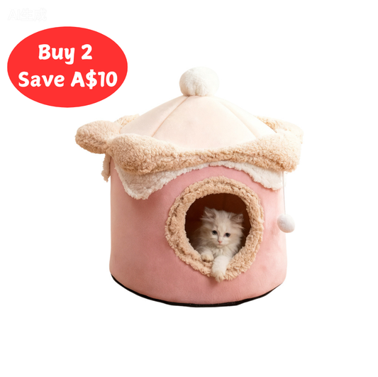 Cute Ice Cream-Shaped Pet Bed – Cozy Nest for Cats and Small Dogs