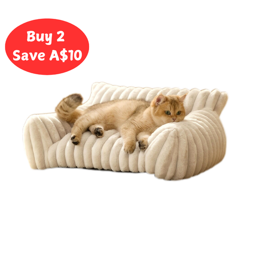 Cozy Plush Sofa for Cats & Dogs