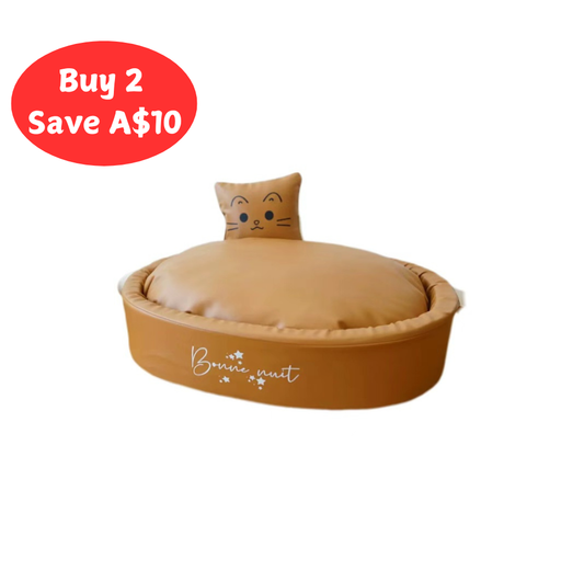 Plush Faux Sheepskin Pet Bed – Waterproof Cat & Dog Bed
