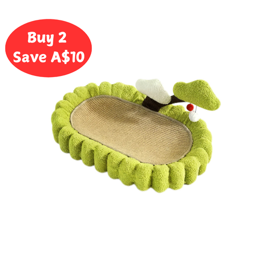 Extra Large Cat Scratcher Bed with Toy Ball, Durable All-Season Scratch Board for Cats