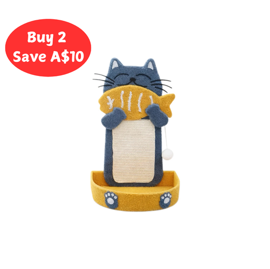 Vertical Wall-Mounted Cat Scratching Board, Durable Sisal Cat Toy Scratch Pad, Space-Saving Cat Wall Scratcher for Indoor Exercise and Play