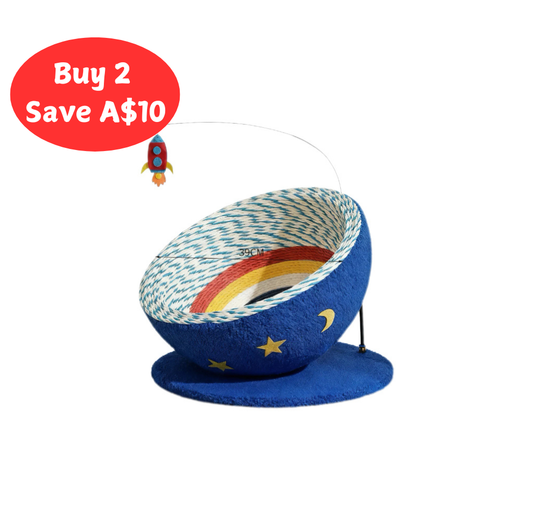 Cat Scratching Board and Bed 2-in-1, Durable Non-Shedding Cat Scratch Pad and Nest